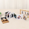 Logotipo personalizado de la altura Kraft Paper Ribbon Knot plegado de acordeón El álbum de fotos Memory Postcard para graduación Cumpleaños Familia de bebé