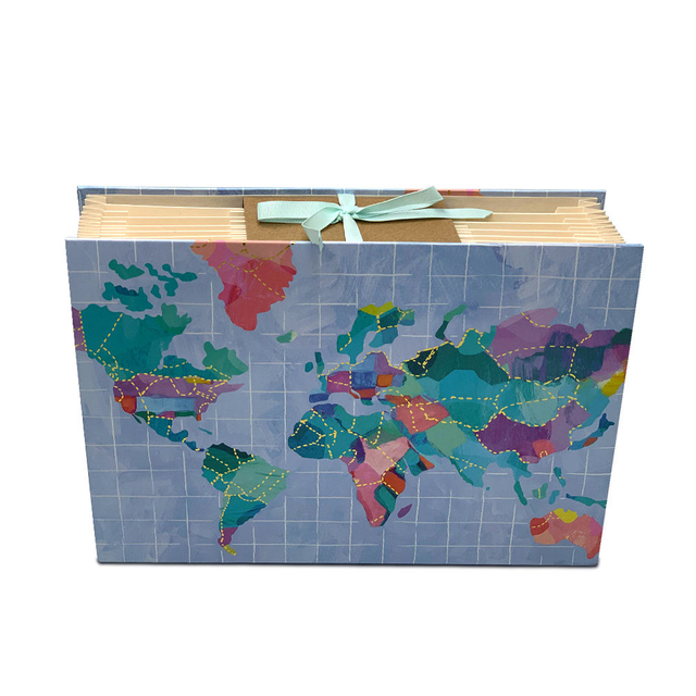 Box de archivo de archivo de acordeón de 13 bolsos personalizables de 13 bolsas de acordeo. Moda colorida A4 Shape Organice Documentos de la oficina de la oficina de la escuela