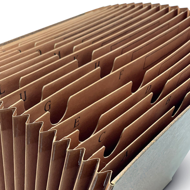 Logotipo personalizado al por mayor a4 size 21 bolsillo Kraft Paper Accordion Archivo Carpeta de la oficina Organizador de documentos Bolsa de la escuela Forma Uso