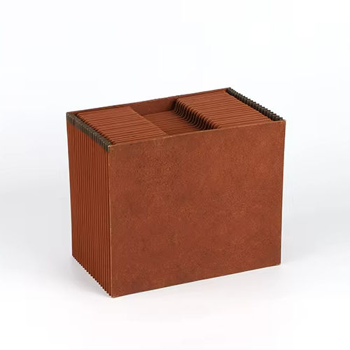Logotipo personalizado al por mayor A4 size 21 bolsillo Kraft Paper Accordion Archivo Carpeta de la bolsita Forma de la billetera Organizador de documentos Escuela de oficina Uso