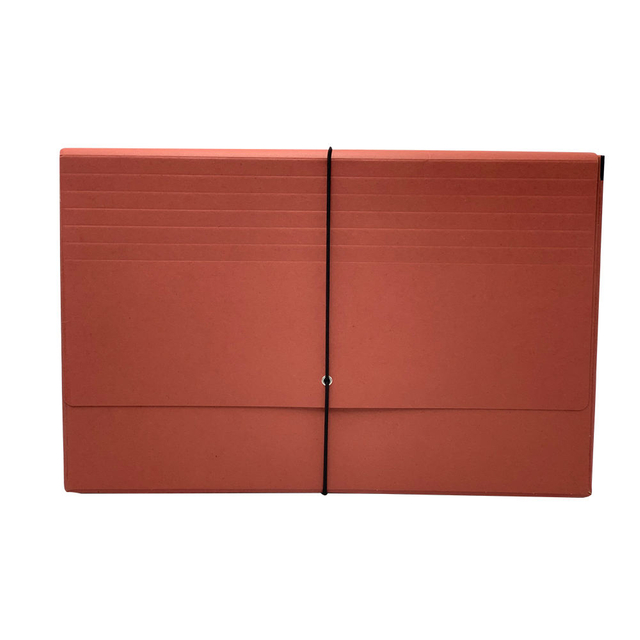Logotipo personalizado al por mayor A4 Size 21 bolsillo Kraft Paper Accordion Archion Folder con Bolsa de goma Bolso de la escuela Organizador de presentación de documentos