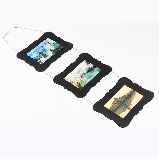 Papel de cartón de cartón OEM al por mayor marcos colgantes de cuadros triple collage de la pared de la pared de la pared del bebé Fotos del bebé álbum