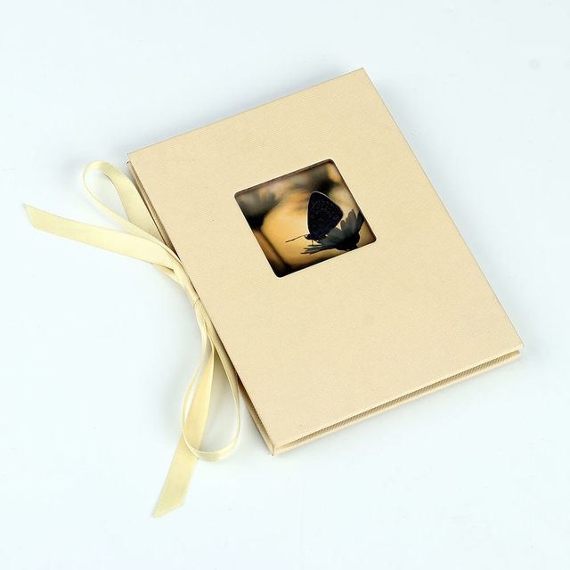 Personalizar el logotipo al por mayor OEM 4x6 Slip-in Paper plegable álbum de fotos con la ventana Graduación de cumpleaños Boda Familia Regalo de bebé