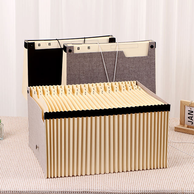 Organizador de documentos en papel de alta calidad Organizador que expanden la carpeta de archivos de acordeón bolsas de escuela y forma de billetera Factory A4 Tamaño