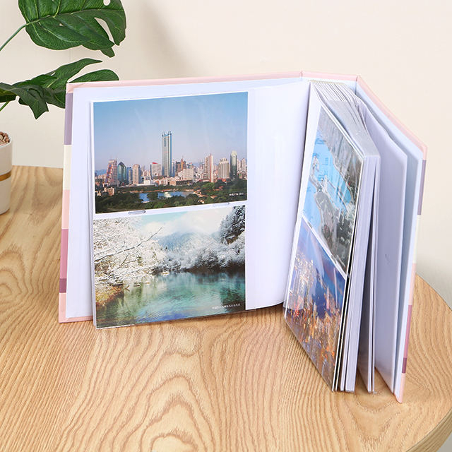 Logotipo personalizado de alta calidad álbum de fotos de tapa dura con un enlace perfecto para la graduación de la boda DIY Colorida Impresión bebé