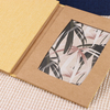 Álbum de fotos plegable 6x4 personalizable con cubierta de tela de lino colorido material de graduación de marco de temporada