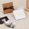 Logotipo personalizado Allum de fotos de acordeón plegable al por mayor Kraft Paper Ribbon Knot Memory Postal para graduación Cumpleaños Familia