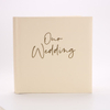 DIY Perfect Bound Paper Album Set PU Leather and Glassine Paper para boda y bebé con impresión de logotipos personalizada