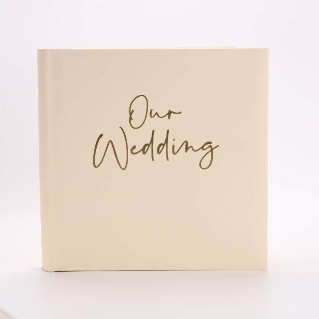 DIY Perfect Bound Paper Album Set PU Leather and Glassine Paper para boda y bebé con impresión de logotipos personalizada