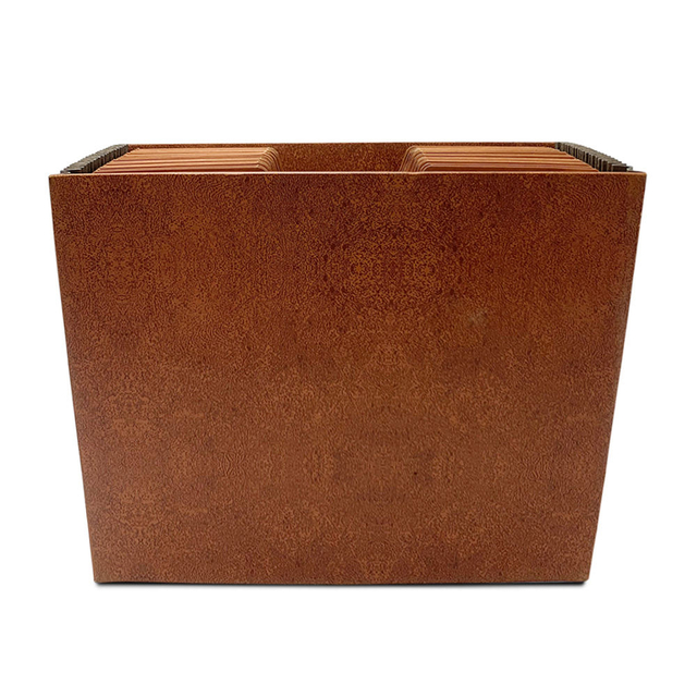 Logotipo personalizado 21 Pockets Kraft Paper Accordion Archivo Carpeta A4 Size Bolsa de la escuela Forma de la billetera Organizador de la oficina
