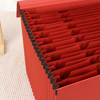 Gastar la carpeta de archivos con el organizador de documentos de la escuela de goma de goma organización de la billetera de la billetera Kraft Paper 21 bolsillo A4 Tamaño