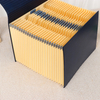 Organizador de archivos de archivo expansivo de 24 bolsillos al por mayor A4 Size PU Cover Cardboard Cardboard Bungee Closure School Office Use reciclable
