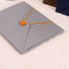 Carpetas de archivos dúplex de tamaño A4 elegante hechas de cartón cerrado con elastic en la bolsa de documentos de expansión de color contrastante