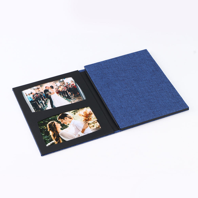 Álbum de fotos slip-in personalizable con tapa de tela colorida cubierta de tela de tela plegable marco de foto de la temporada de graduación
