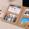 Álbum de fotos plegable 6x4 personalizable con cubierta de tela de lino colorido material de graduación de marco de temporada