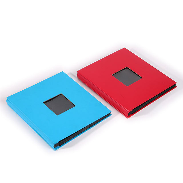 Colorido álbum de fotos de tapa dura con 500 ventana de bolsillo Diseño de ventana para la boda DIY Slip-In Logotipo de logotipo personalizado Baby 2 Color