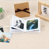 Logotipo personalizado Allum de fotos de acordeón plegable al por mayor Kraft Paper Ribbon Knot Memory Postal para graduación Cumpleaños Familia