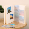 DIY Perfect Bound Paper Album Set PU Leather and Glassine Paper para boda y bebé con impresión de logotipos personalizada