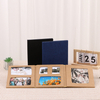 Álbum de fotos plegable 6x4 personalizable con cubierta de tela de lino colorido material de graduación de marco de temporada