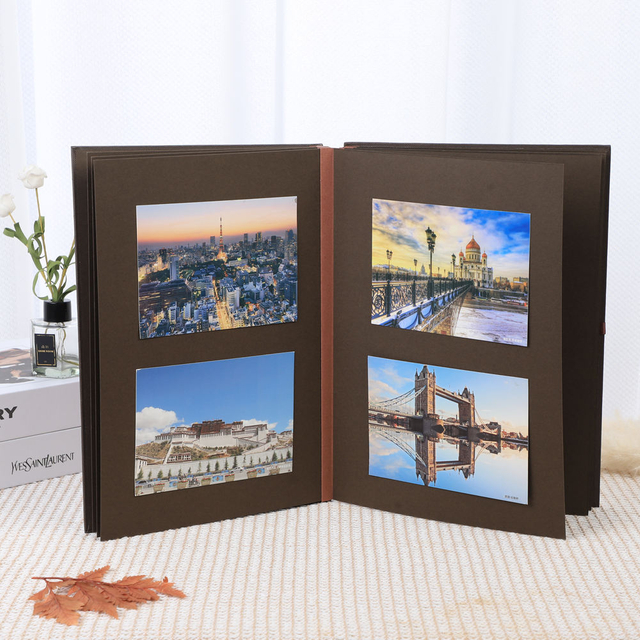 Colorido logotipo personalizado álbum de fotos Libro de firma de bricolaje para actividades comerciales Cumpleaños de la boda de la boda desplazamiento de graduación Impresión