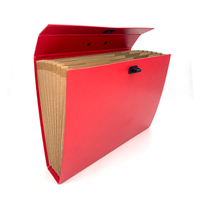 Logotipo personalizado de alta calidad A4 Tamaño de 10 pockets Archivo de acordeón Caja de documentos de documento en expansión de documentos de papel con uso de la escuela