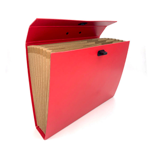 Logotipo personalizado de alta calidad A4 Tamaño de 10 pockets Archivo de acordeón Caja de documentos de documento en expansión de documentos de papel con uso de la escuela