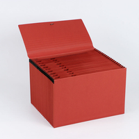 Logotipo personalizado al por mayor A4 Size 21 bolsillo Carpeta de archivos de acordeón de papel Kraft con organizador de presentación de documentos de la escuela de la banda de goma