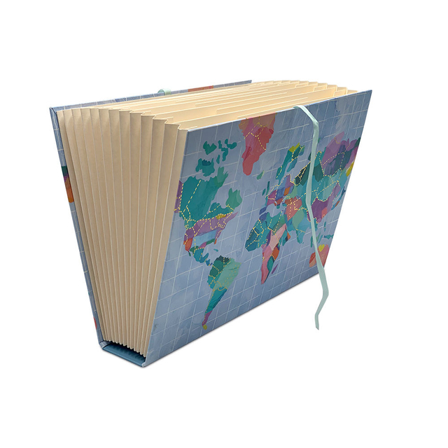 Box de archivo de archivo de acordeón de 13 bolsos personalizables de 13 bolsas de acordeo. Moda colorida A4 Shape Organice Documentos de la oficina de la oficina de la escuela