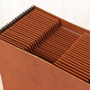 Logotipo personalizado al por mayor A4 size 21 bolsillo Kraft Paper Accordion Archivo Carpeta de la bolsita Forma de la billetera Organizador de documentos Escuela de oficina Uso