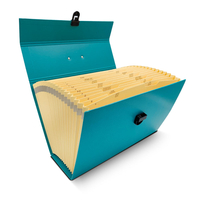 Caja de carpeta de archivo de acordeón de 19 pockets A4 Organizador de documentos de papel de logotipo personalizado con mango para el uso de la escuela de oficina