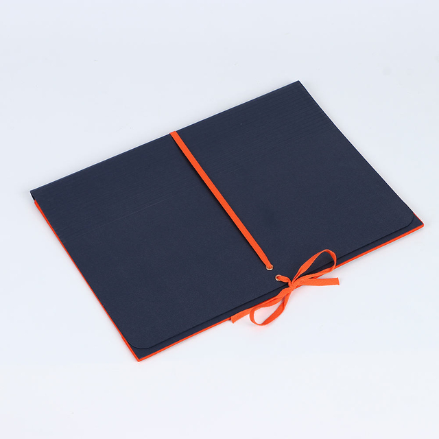 Organizador de documentos de logotipo de OEM Custom A4 Size Office & School Stationery con cubierta de tela y cierre de cinta para la gestión de archivos