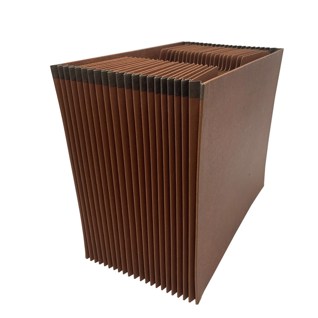 Logotipo personalizado de 21 bolsillos Kraft Paper Accordion Archivo Carpeta A4 Size Bolsa de la escuela Organizador de documento de la billetera para el uso de la oficina