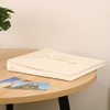 DIY Perfect Bound Paper Album Set PU Leather and Glassine Paper para boda y bebé con impresión de logotipos personalizada