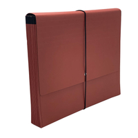 Al Wholesales A4 Size 21 bolsillo Kraft Paper Accordion Archion Folder con Goma Band Office School Bag Documing Organizador