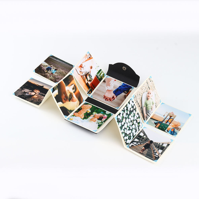 Logotipo personalizado Polaroid Polaroid Slip-In Hard Cardboard Cover Foto Álbum de fotos Libro de cierre Botón Paper Baby Family Boda