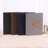 Carpetas de archivos dúplex de tamaño A4 elegante hechas de cartón cerrado con elastic en la bolsa de documentos de expansión de color contrastante