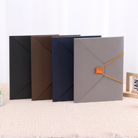 Carpetas de archivos dúplex de tamaño A4 elegante hechas de cartón cerrado con elastic en la bolsa de documentos de expansión de color contrastante