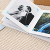 Logotipo personalizado Allum de fotos de acordeón plegable al por mayor Kraft Paper Ribbon Knot Memory Postal para graduación Cumpleaños Familia