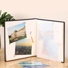 Álbum de fotos de lino de bricolaje al por mayor 4x6 tamaño perfecto de papel de vidrio de vidrio logotipo personalizado diseño de tapa dura fotos de la familia de la boda