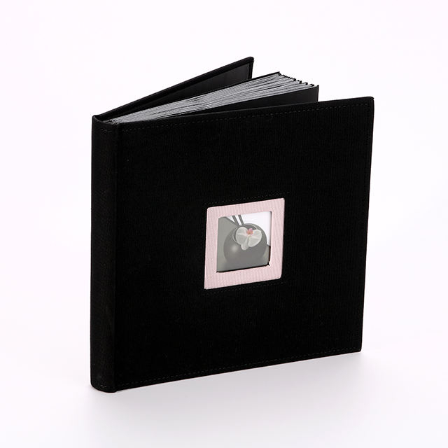 Logotipo personalizado 4x6 DIY Photo Álbum de lino Papel de vidrio Paper perfeccionar la ventana delantera Pantalla de ventana delantera Fotos de la escuela del bebé