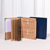 OEM LOGO Custom A4 Size Kraft Paper Expanding Archer Carper Case Me Falt Binder Folio Document Organizer