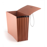 OEM Mayorista A4 Kraft Kraft Paper Expansing Folder Diseño de acordeón Design Logotipo personalizado Bolsa de la oficina de la escuela de la banda de goma