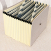 Capacidad de lino A4 personalizada al por mayor Cardboard Hard 17 bolsas Organizador de archivos Expansión de archivos Bolsa de bolsas de bolsillo de cierre Papel personalizado