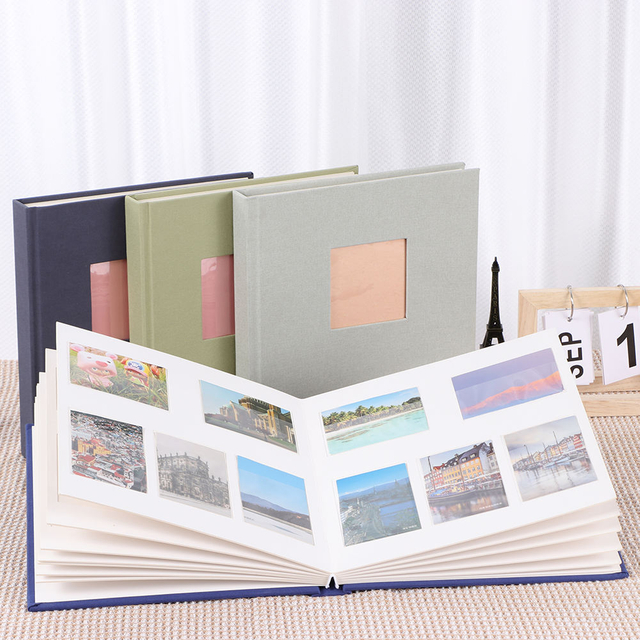 Personalizar al por mayor OEM DIY 6x4 Slip-in Boots Babina de la ventana delantera tela colorida Baby Baby Family Foto álbum Libro