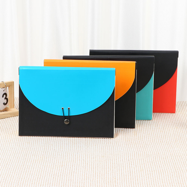 Logotipo personalizado de 7 bolos A4 Organizador de archivos de tamaño expandible Carpeta de documentos de la oficina de acordeón Escuela de papel Use empaquetado personalizado