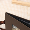 Wholesales Personalizar logotipo 4x6 álbum de fotos plegable de papel settring con ventana graduación de cumpleaños de bodas