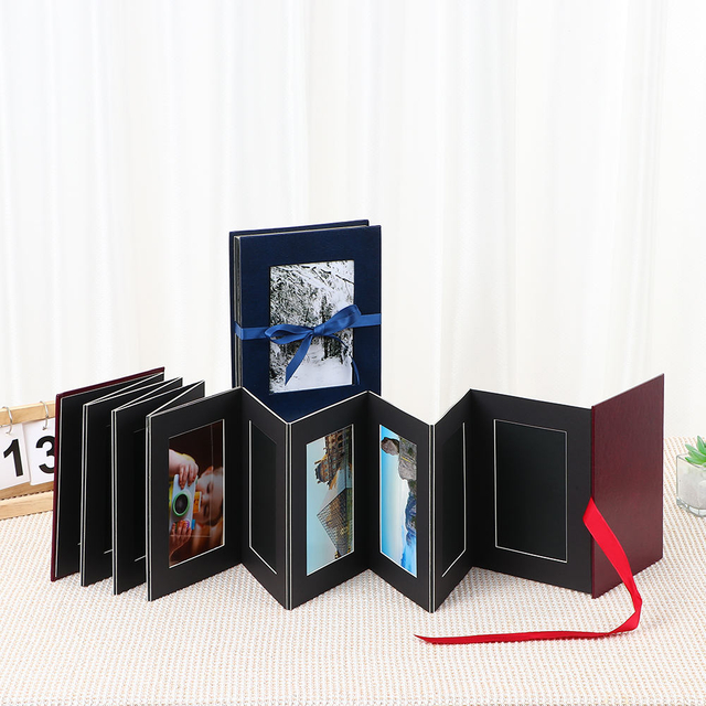 OEM Custom Logotipo 4x6 Slip-In Explosion Foto Álbum PU Cover Ventana delantera Libro Cierre Colorido de graduación Familia Bodas Bodas