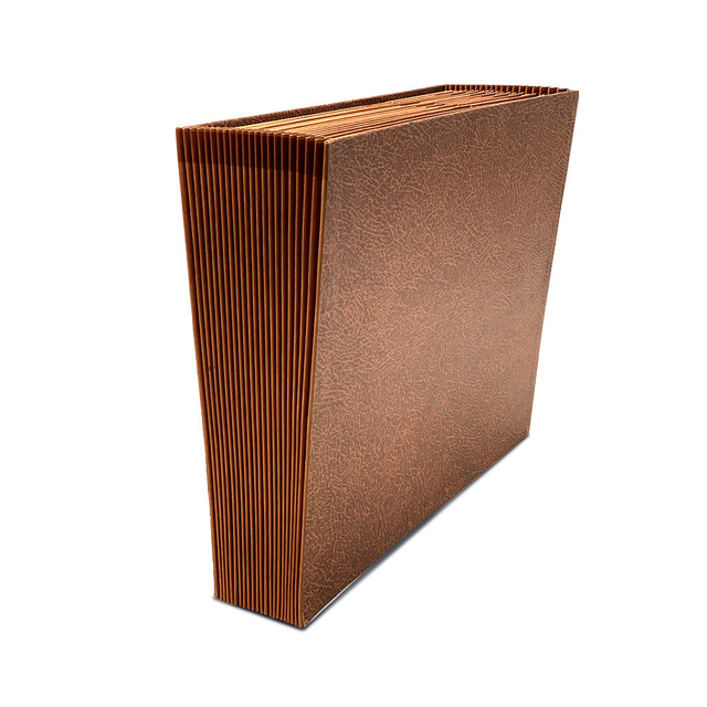 Logotipo personalizado 21 Pockets Kraft Paper Accordion Archivo Carpeta A4 Size Bolsa de la escuela Forma de la billetera Organizador de la oficina