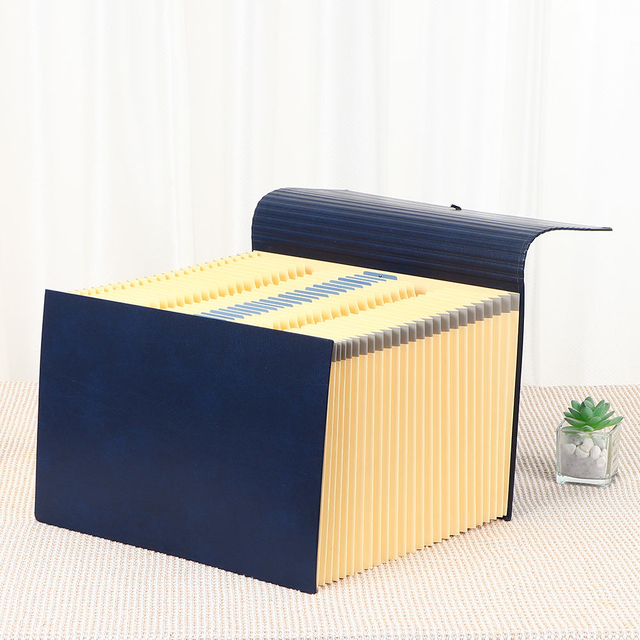 Personalizar la carpeta de archivos de expansión OEM de 24 bolsillos A4 A4 PU Capacal de cartón Hard Cardboard Cierre de la oficina de la escuela Use reciclable