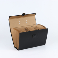 Caja al por mayor de 19 bolsas A4 Box de archivo de acordeón Organizador de documentos de papel Organizador de la caja en forma de caja de la oficina de la oficina de la oficina de la oficina